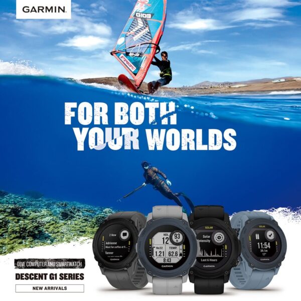 Garmin Descent G1  Solar 太陽能潛水電腦錶 香港行貨 | Descent G1 Ocean 海洋重生版